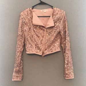 Rose Gold Sequin Blazer